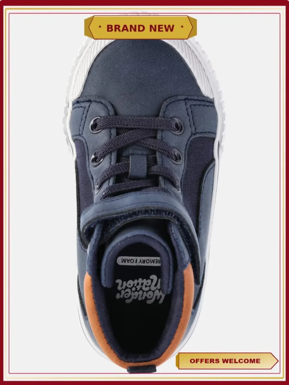 Toddler Boys Casual High-Top Canvas Shoes with Bungee Laces
